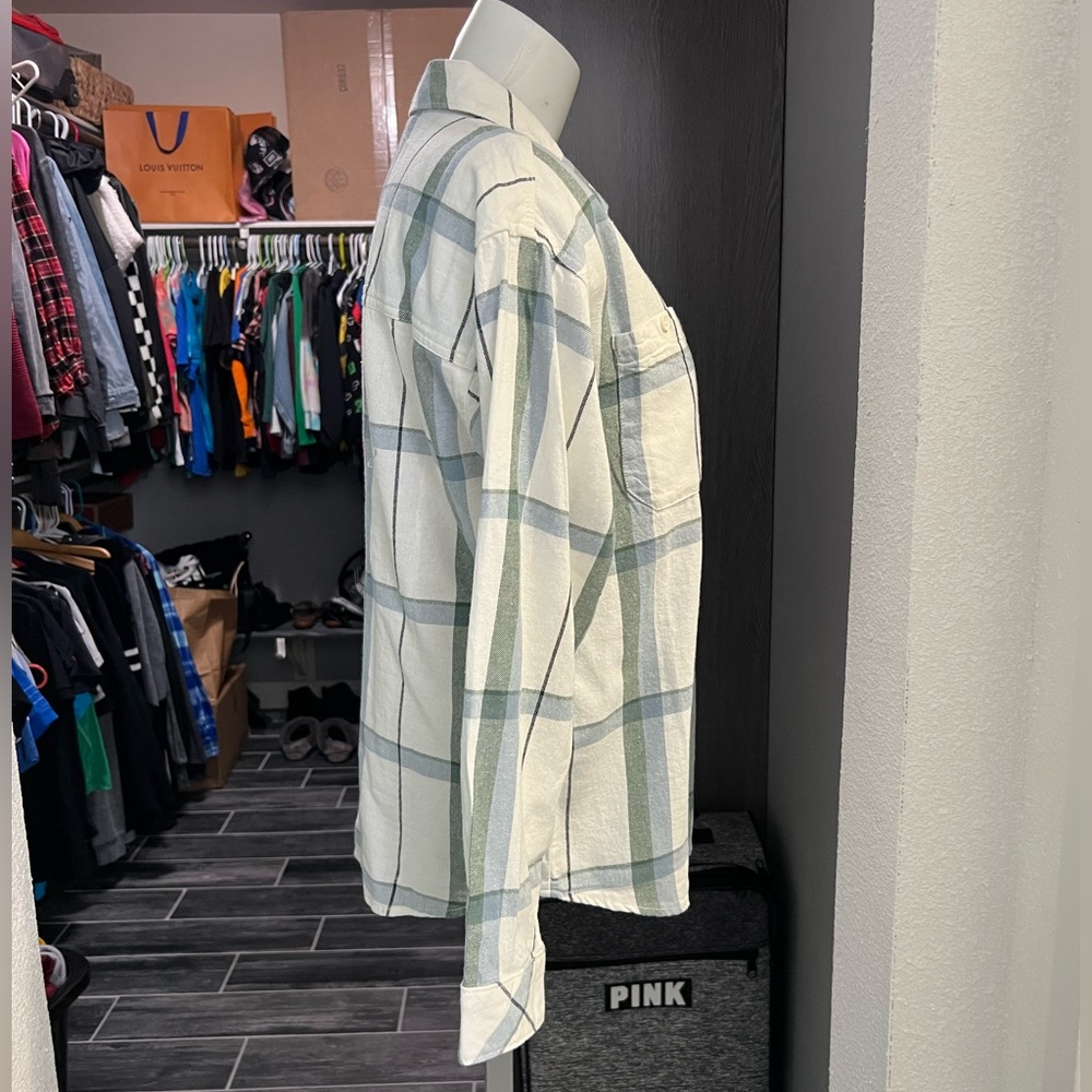 Vans White & Blue Flannel Shirt - Picture 4 of 8